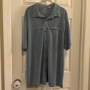 Caribbean Modal/Polyester Mens Button Up  XL Shirt